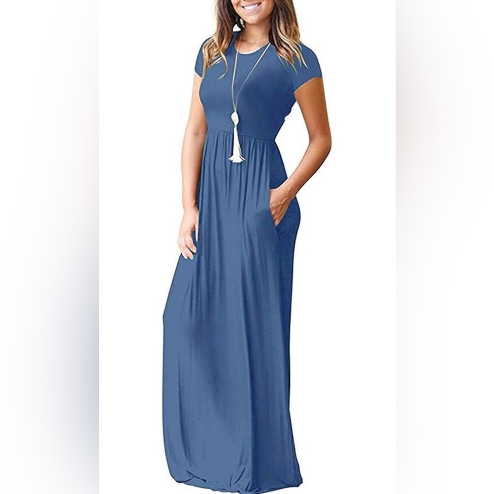 Beja Blue Sleeveless Maxi Sundress NWOT - Picture 2 of 5